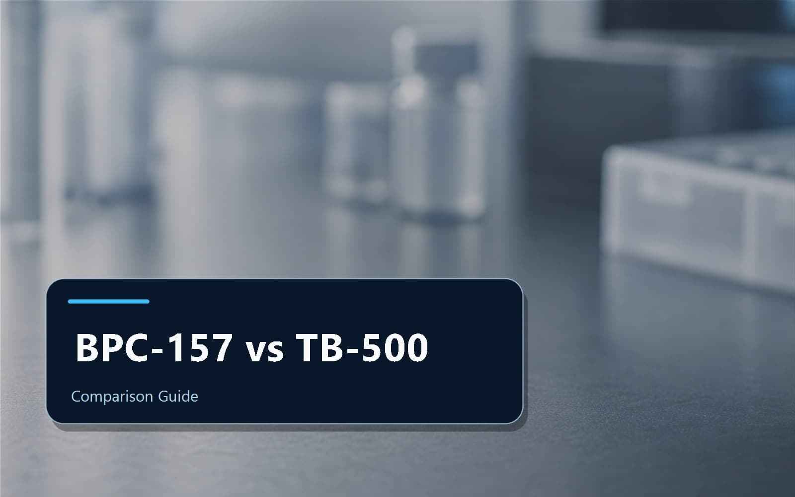 Scientific editorial image comparing BPC-157 and TB-500 research contexts